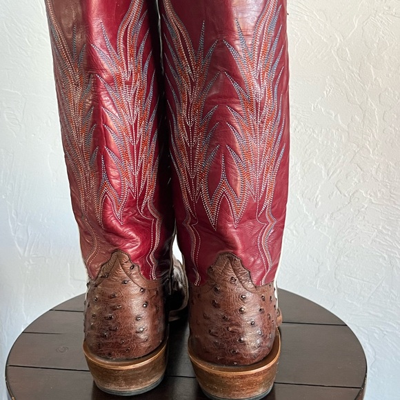 Rios of Mercedes 7.5 C Brown Ostrich  Red tops - Picture 2 of 11